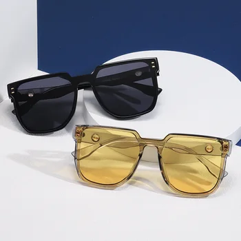 Tibortana Velik Kvadrat sončna Očala za Ženske, Moške UV400 Trendy Stilsko Luxury Letnik Oblikovalec Fancy Pravokotnik Moda 8995