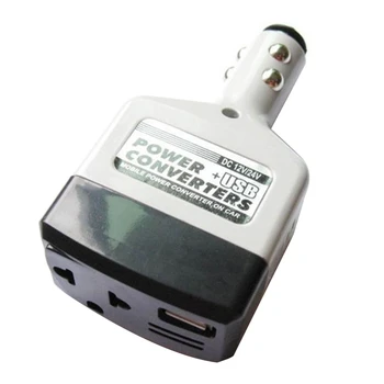 Avto Inverter za Dc 12V/24V na AC 220V Napetost Inverter z USB Lučka Varno Napetost
