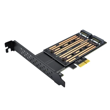 Dodaj Na Kartice, PCIE za M2 Adapter za SATA M. 2 SSD PCI Express Adapter M2 PCI E Adapter M. 2 SATA SSD da PCI-E Card 2 Port B+M Ključ Kartice
