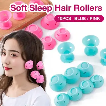 HEALLOR 10 kosov/set iz mehke gume za nego las čarobno roller sterilne gob roller smolo curl lase twist styling orodje, roza, modra