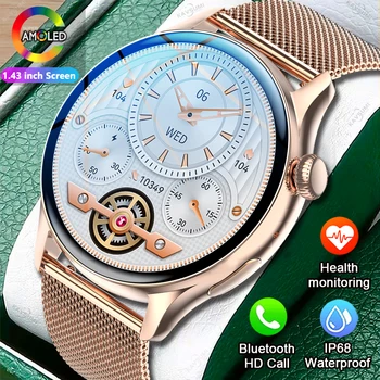 2023 Smartwatch Ženske Človek AMOLED Zaslon je Vedno prikazan Čas Bluetooth Klic IP68 Vodotesen Šport Pametno Gledati Za Samsung Xiaomi